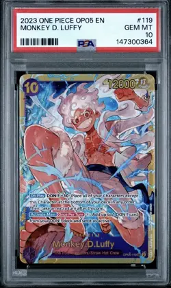 Monkey D. Luffy OP05-119 SEC PSA 10 One Piece Card Awakening Of The New Era - Image 1