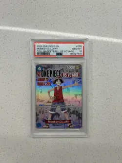 PSA 10 Luffy P-055 ONE PIECE Card College Basketball US Voyage Promo English - Image 1