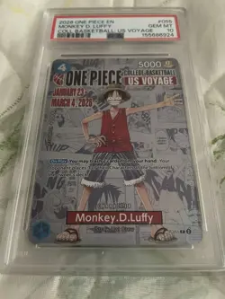 2026 One Piece Monkey D. Luffy P-055 College Basketball Voyage PSA 10 - Image 2