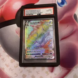 Pokemon Gyarados VMAX TCG Rainbow Secret Rare Card Evolving Skies PSA 10 - Image 1