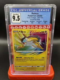 Pokemon TCG Raikou Vivid Voltage Holo Card 050/185 Amazing Rare GEM MINT CGC 9.5 - Image 1