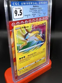 Pokemon TCG Raikou Vivid Voltage Holo Card 050/185 Amazing Rare GEM MINT CGC 9.5 - Image 5