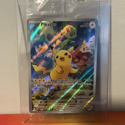 Pikachu 027 SVP Pokemon Center Stamp Stamped Paldea Promo Pokemon Card - Sealed - Image 1
