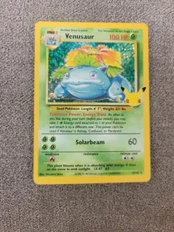 Pokemon TCG Venusaur Holo Rare Card 15/102 Celebrations 25th Anniversary - Image 1