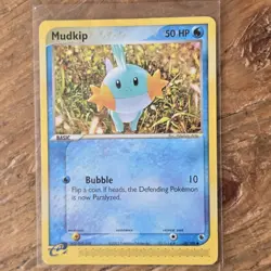 Mudkip 59/109 EX Ruby & Sapphire 2003 Pokemon Card Common Water LP - Image 1