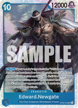 Edward Newgate SR OP08-043 English ONE PIECE Card Game Two Legends - Image 1