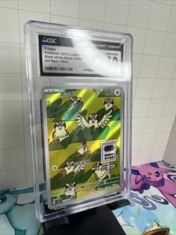 🦅🦅 CGC 10 Pidgey 118/108 AR Ruler of the Black Flame sv3 Japanese Pokemon Card - Image 2