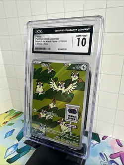 🦅🦅 CGC 10 Pidgey 118/108 AR Ruler of the Black Flame sv3 Japanese Pokemon Card - Image 3