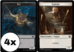 Bat 0006 / Vampire Token 0004 - Playset (x4) - Lost Caverns of Ixalan - Image 1