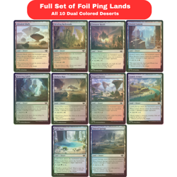 Foil Ping Lands MTG Dual Lands Full Set All 10 Deserts Magic Commander EDH - Image 1