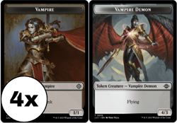 Vampire 0006 / Vampire Demon Token 0015 - Playset (x4) - Lost Caverns of Ixalan - Image 1