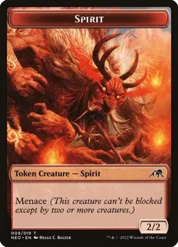 Spirit Token 10x - Red - Balzer Art - NEO Neon Dynasty MTG Magic NM - Image 1