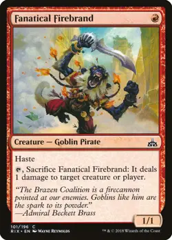mtg Fanatical Firebrand - NM Foil - Rivals of Ixalan - Image 1