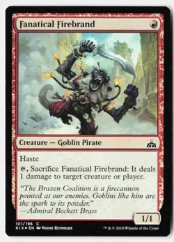 Fanatical Firebrand 101 Common Rivals of Ixalan Magic: The Gathering Foil NM - Image 1