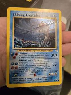 Pokemon TCG Shining Gyarados Neo Revelation Holo Card 65/64 Damaged - Image 1