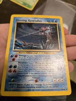 Pokemon TCG Shining Gyarados Neo Revelation Holo Card 65/64 Damaged - Image 2