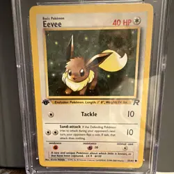 CGC 9 Eevee 55/82 Team Rocket 1st Edition Pokemon Card English 2000 - Image 2