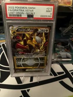Pokemon PSA 9 2022 Giratina VSTAR 212/196 Lost Origin Secret Rare Holo - Image 1
