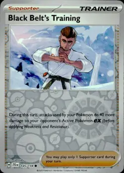 Black Belt's Training 145/159 Common Journey Together Pokemon Reverse Holo NM - Image 1