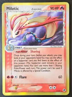 Pokemon TCG Milotic EX Dragon Frontiers Holo 5/101 Delta Species - Image 1