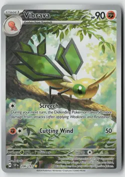 Vibrava 206/191 Illustration Rare Surging Sparks Pokemon Near Mint - Image 1