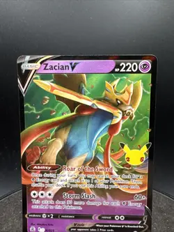 Zacian V 016/025 Celebrations Ultra Rare Full Art Holo Pokemon TCG - Image 2