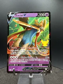 Zacian V 016/025 Celebrations Ultra Rare Full Art Holo Pokemon TCG - Image 3