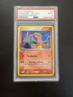 Charizard 6/108 Reverse Holo Rare Stamped Power Keepers Pokemon Card PSA 9 Mint - Image 1