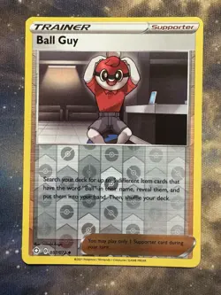 Pokemon TCG Ball Guy 057/072 Shining Fates Reverse Holo - Image 1