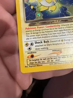 Pokemon TCG Dark Ampharos Neo Destiny 1/105 Holo Rare 70 HP English 2000 - Image 3