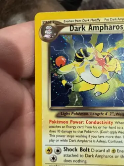 Pokemon TCG Dark Ampharos Neo Destiny 1/105 Holo Rare 70 HP English 2000 - Image 4