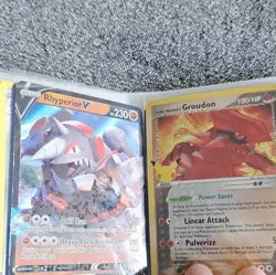 Pokemon TCG English Holo Binder/Page Lot: Lance's Charizard V, Groudon-EX - Image 3