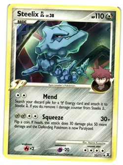 Pokemon TCG Steelix GL 51/111 Uncommon Rising Rivals LP/MP - Image 1