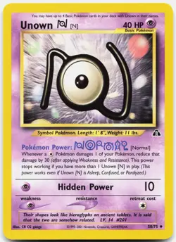 Unown [N] 50/75 Uncommon Neo Discovery Pokemon Near Mint - Image 1
