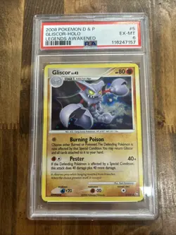 Graded PSA 6 2008 Pokemon D&P Gliscor Holo Legends Awakened #5 - Image 1