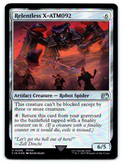 MTG Relentless X-ATM092 U Artifact Creature - Robot Spider Foil FINAL FANTASY 26 - Image 1