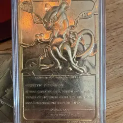 Pokemon Gold Mewtwo Card 1999 Burger King 23K Gold Plated Mewtwo Card OBO - Image 2