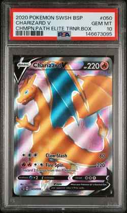 Pokemon Card PSA 10 Charizard V SWSH050 Promo - Image 1