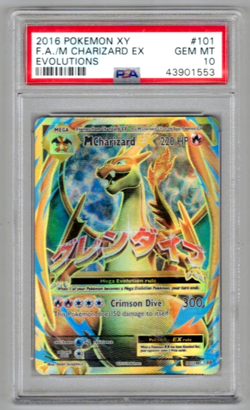 Pokemon Card PSA 10 Gem Mint Mega M Charizard EX 101/108 XY Evolutions - Image 1