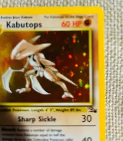 Pokemon Kabutops Holo Rare Card 1995 1st Edition Fossil 9/62 - Image 2