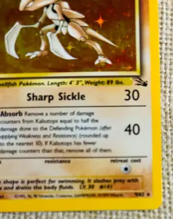 Pokemon Kabutops Holo Rare Card 1995 1st Edition Fossil 9/62 - Image 5
