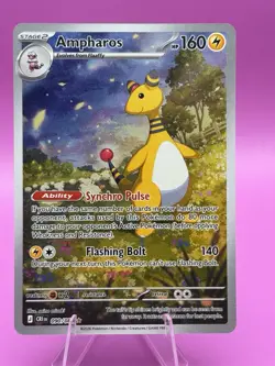 Pokemon TCG Ampharos Holo Rare 090/086 IR ENGLISH Chaos Rising Card Mint - Image 1