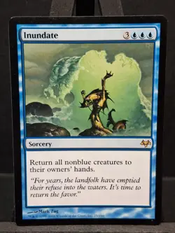 MTG Inundate Eventide Rare Blue Sorcery Magic the Gathering LP - Image 1