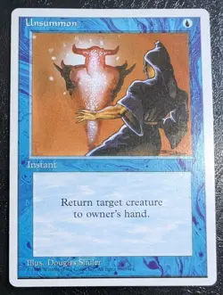 MTG Alternate 4th Forth Edition Unsummon Magic The Gathering Mint Unplayed - Image 1