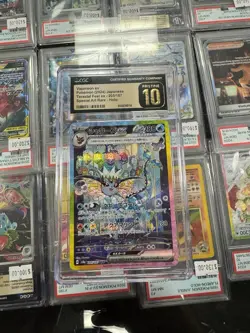 CGC 10 Pristine Vaporeon EX 205/187 Terastal Festival SAR Japanese Pokemon 2024 - Image 1