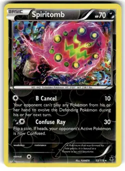 Spiritomb 55/119 - XY Phantom Forces Reverse Holo Rare Pokemon Card NM - Image 1
