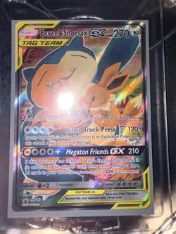 Pokemon TCG Eevee & Snorlax GX TAG TEAM GX Promo Holo SM169 English 2019 270HP - Image 2