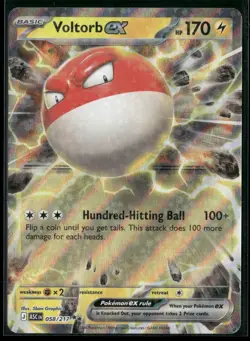 Pokemon Voltorb ex Double Rare 058/217 ASC ME: Ascended Heroes NM - Image 1
