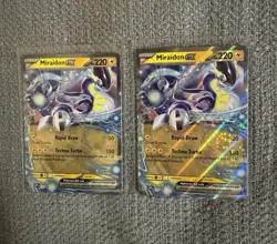 Lot Of 2 Pokemon Miraidon ex SVP 143 Black Star Promo Holo: Scarlet & Violet TCG - Image 1