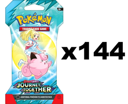 Pokemon TCG SV09 Journey Together Sleeved Booster Case Box 144 Sleeved Packs New - Image 1